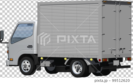 Original 2-ton small truck van, short body clipping image illustration 99512620