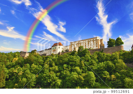 ドナウ川沿いの美しい街並み ドナウ川沿いの美しい街並み 99512691