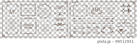 優雅的框架。設計模板。一組華麗的相框。 99512931