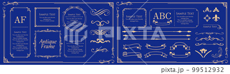 エレガントなフレーム。デザインテンプレート。ゴージャスな額のセット。 エレガントなフレーム。デザインテンプレート。ゴージャスな額のセット。 99512932