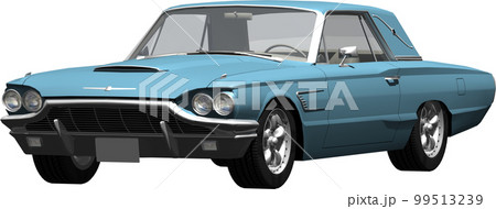 自動車64年式フォード、サンダーバードの切抜き画像イラスト 自動車64年式フォード、サンダーバードの切抜き画像イラスト 99513239