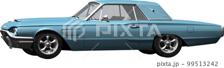 自動車64年式フォード、サンダーバードの切抜き画像イラスト 自動車64年式フォード、サンダーバードの切抜き画像イラスト 99513242