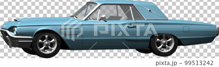 自動車64年式フォード、サンダーバードの切抜き画像イラスト 自動車64年式フォード、サンダーバードの切抜き画像イラスト 99513242
