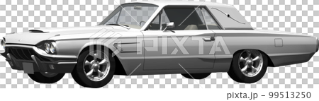 自動車64年式フォード、サンダーバードの切抜き画像イラスト 自動車64年式フォード、サンダーバードの切抜き画像イラスト 99513250