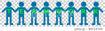 Illustration of people holding hands side by side Illustration of people holding hands side by side 99514744