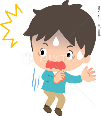驚いて身をすくめる男性 99515081