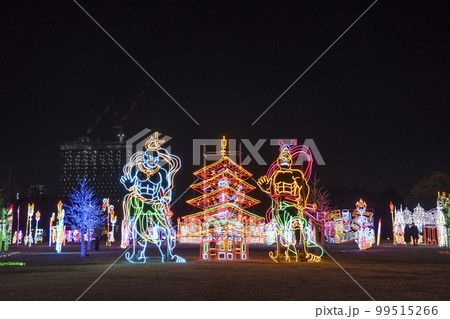 大阪城イルミナージュ2022 美しい壮大なイルミネーション 大阪城イルミナージュ2022 美しい壮大なイルミネーション 99515266