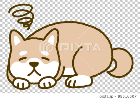 Illustration of a sick dog Illustration of a sick dog 99516507