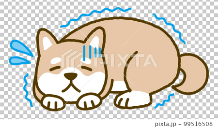生病的狗的插圖 99516508