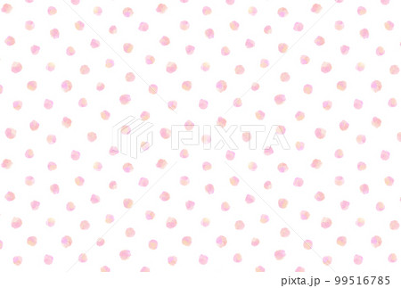 ピンク色の手描き水玉 背景 99516785