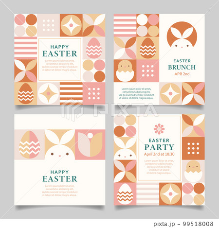 イースター向けSNS投稿テンプレートセット 99518008
