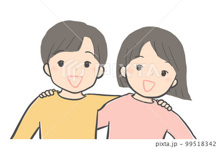 肩を組む子どもたち 99518342