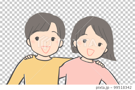 肩を組む子どもたち 99518342