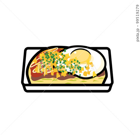 縁日イラスト：お好み焼き 99519279