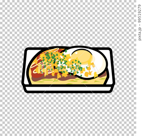 縁日イラスト：お好み焼き 99519279