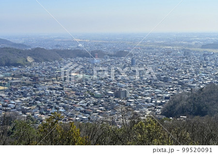 足利市両崖山ハイキングコースから市街地を望む 足利市両崖山ハイキングコースから市街地を望む 99520091