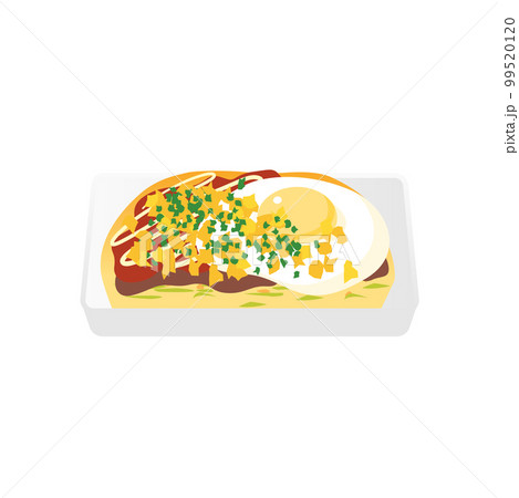 縁日イラスト：お好み焼き 99520120