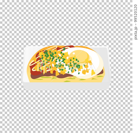 縁日イラスト：お好み焼き 99520120