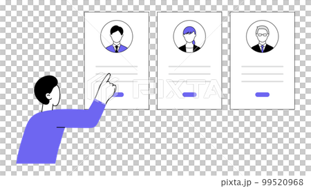 線画｜採用選考・人事評価 99520968
