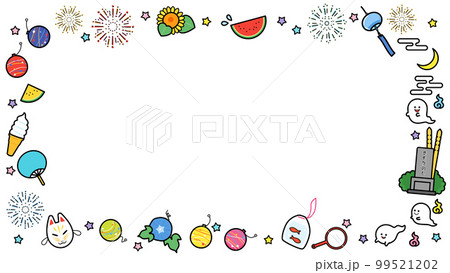 イラストフレーム　夏のお楽しみイベント 99521202