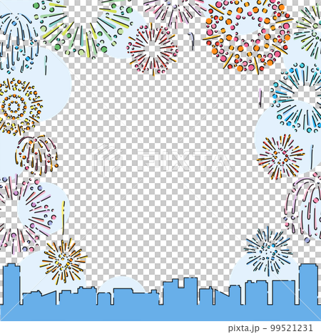 建築物上方的圖框煙花 99521231