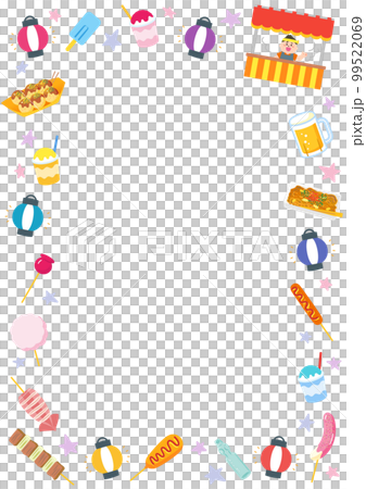 イラストフレーム　夏祭り・縁日 99522069