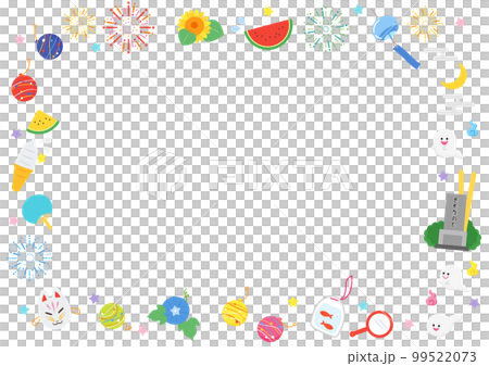 イラストフレーム 夏のお楽しみイベント イラストフレーム 夏のお楽しみイベント 99522073