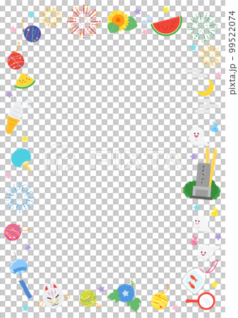 イラストフレーム　夏のお楽しみイベント 99522074