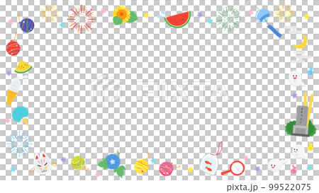 イラストフレーム　夏のお楽しみイベント 99522075
