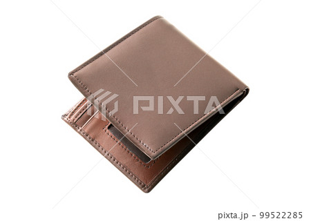 brown leather wallet isolated on white background 99522285