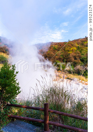 雲仙地獄風景「湯けむりと硫黄岩」「長崎県雲仙市 雲仙地獄風景」 雲仙地獄風景「湯けむりと硫黄岩」「長崎県雲仙市 雲仙地獄風景」 99523174