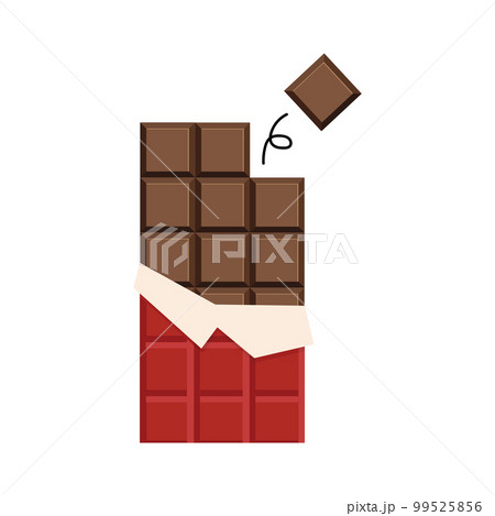 Milk chocolate bar flat icon 99525856