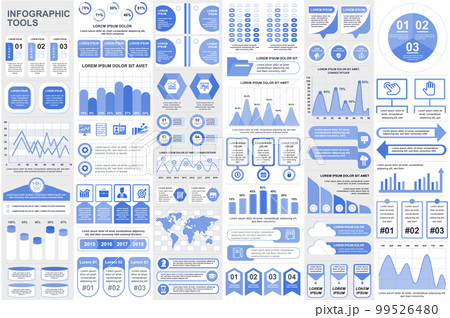 Bundle infographic elements data visualization vector design template. Can be used for steps, business processes, workflow, diagram, flowchart concept, timeline, marketing icons, info graphics. 99526480