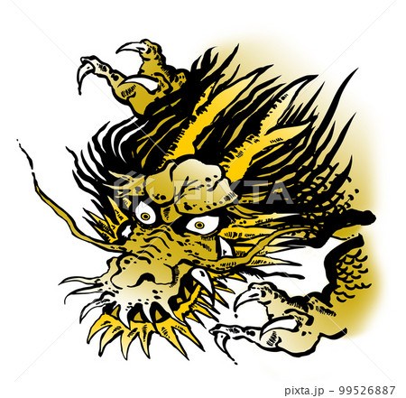 龍,アップ,黄色 99526887