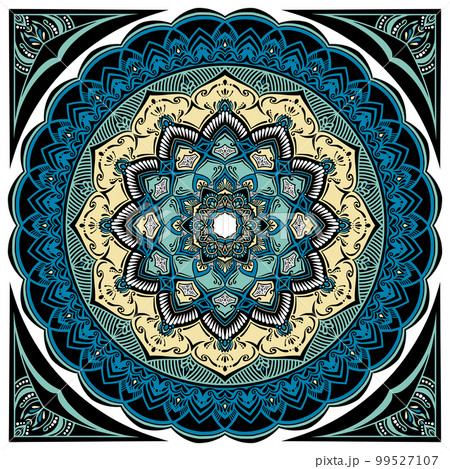 マンダラアート(幾何学模様、アラビアン、静かな) 99527107