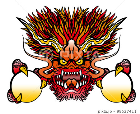龍、正面、赤 龍、正面、赤 99527411