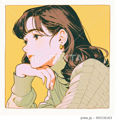 SNSアイコン 20代 30代 おしゃれ イラスト かわいい SNSアイコン 20代 30代 おしゃれ イラスト かわいい 99528163