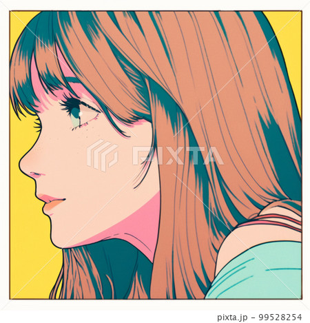 SNSアイコン 20代 30代 おしゃれ イラスト かわいい 女性 99528254