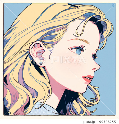 SNSアイコン 20代 30代 おしゃれ イラスト かわいい 女性 99528255