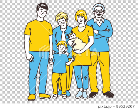 幸福微笑的三代家庭 99529207