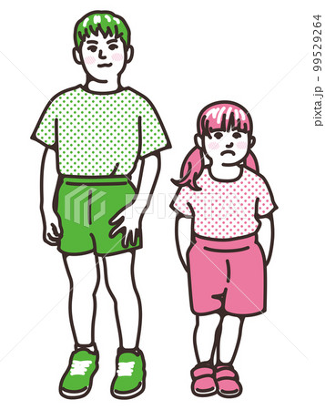 運動着を着た保育園児の兄妹　幼稚園児 99529264