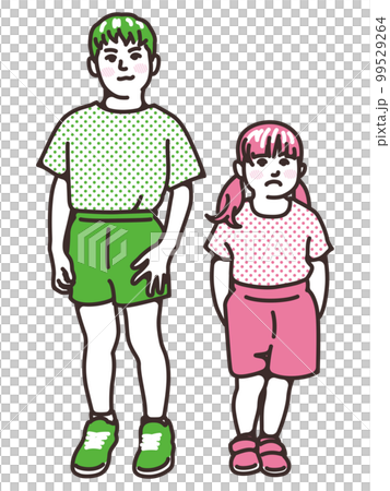 運動着を着た保育園児の兄妹　幼稚園児 99529264