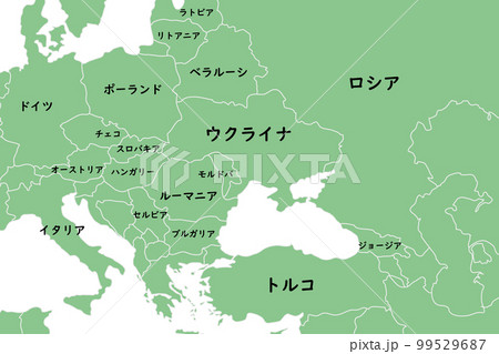 ウクライナ、ロシアとその周辺国の地図 99529687
