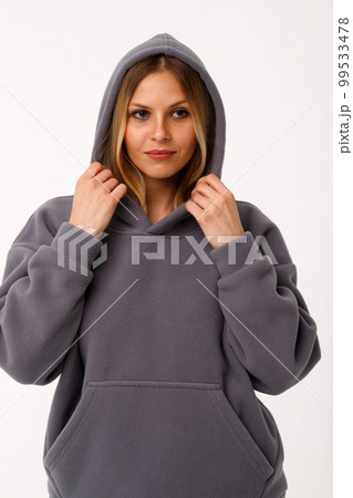 Sporty blonde girl in thermal clothing for women Sporty blonde girl in thermal clothing for women 99533478