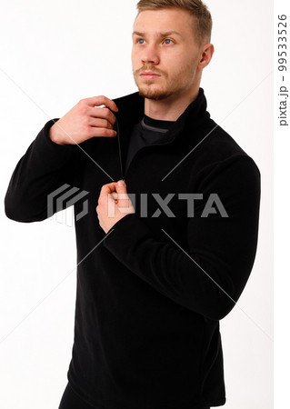 A man with a sporty physique in thermal underwear. 99533526