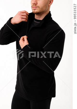 A man with a sporty physique in thermal underwear. 99533527