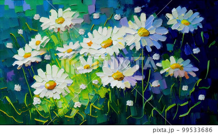 白い　花　絵具 99533686