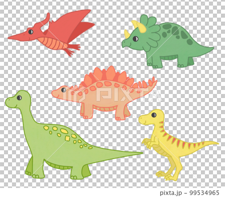 笑顔の恐竜のイラストセット 99534965