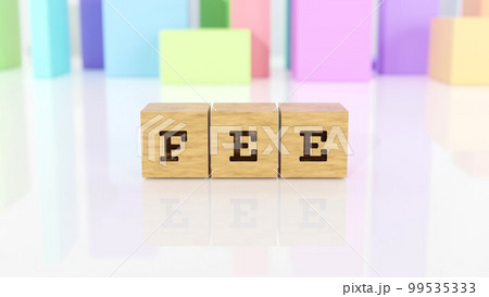 FEEの文字が印字された木製ブロック FEEの文字が印字された木製ブロック 99535333