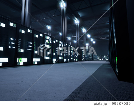 Professional web storage space with cyber security data, artificial intelligence hardware used for online networking concept. Modern data center filled with server racks technology. Professional web storage space with cyber security data, artificial intelligence hardware used for online networking concept. Modern data center filled with server racks technology. 99537089